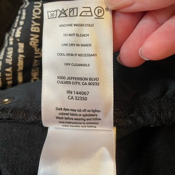 Outerknown Jet Black Organic Cotton Local Straight Fit S.E.A. Jeans 38x30 NWT - Picture 9 of 10